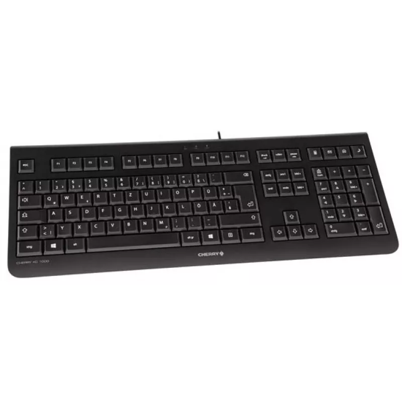 Teclado CHERRY KC 1000 Home USB layout suíço preto