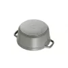 Cocotte Staub 20 cm cinzento ferro fundido