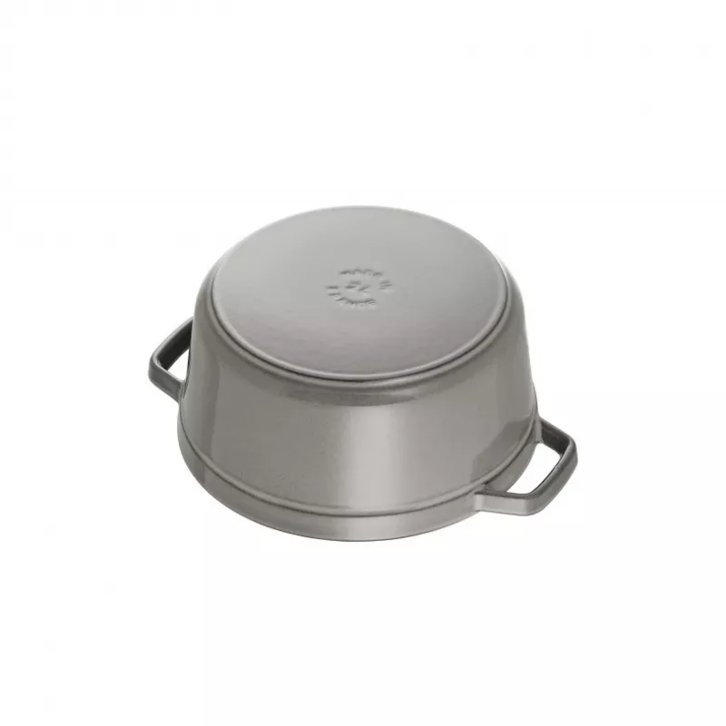 Cocotte Staub 20 cm cinzento ferro fundido