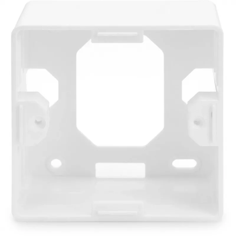 Tomada de dados CAT.6A, saliente, blindada, 2x RJ-45 LSA (branco, 5 unidades, Classe E)