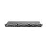 Patch panel 1U LANBERG PPS6-1024-B, 24 portas Cat6, metal, preto, 442×114,5×44,5 mm