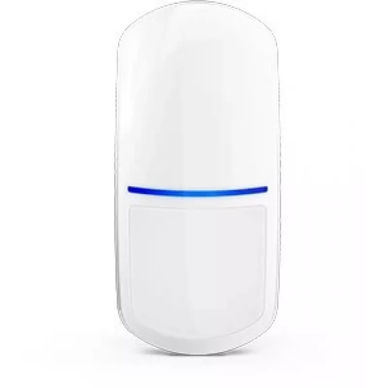 Detetor de movimento SATEL slim-DUAL-PRO — PIR + micro-ondas, deteção até 24 m, ângulo de 90°, 12 V DC, altura máx. 2,4 m, tamanho compacto (62×137×42 mm)