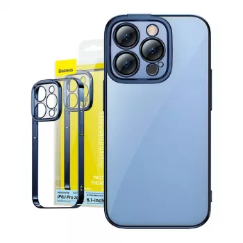 Capa de proteção Baseus para iPhone 14 Pro – azul transparente com brilho