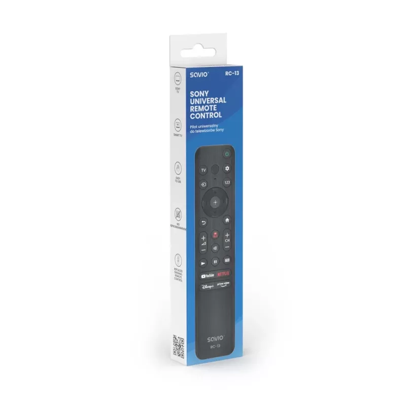 Comando Savio RC-13 IR sem fios para TV Sony 10 m de alcance