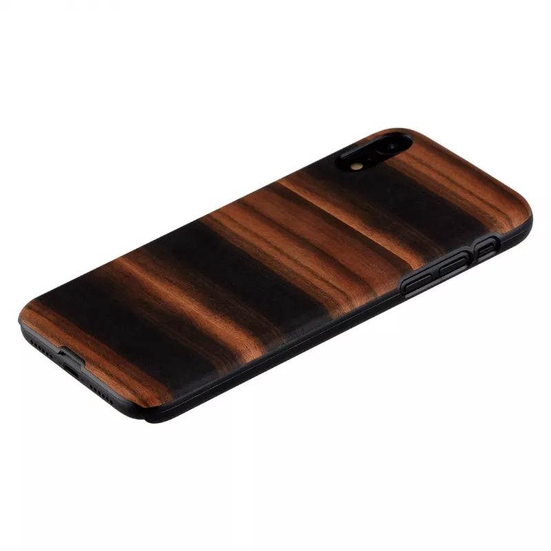 Capa para smartphone man and wood para iPhone XR — ébano preto, capa rígida protetora