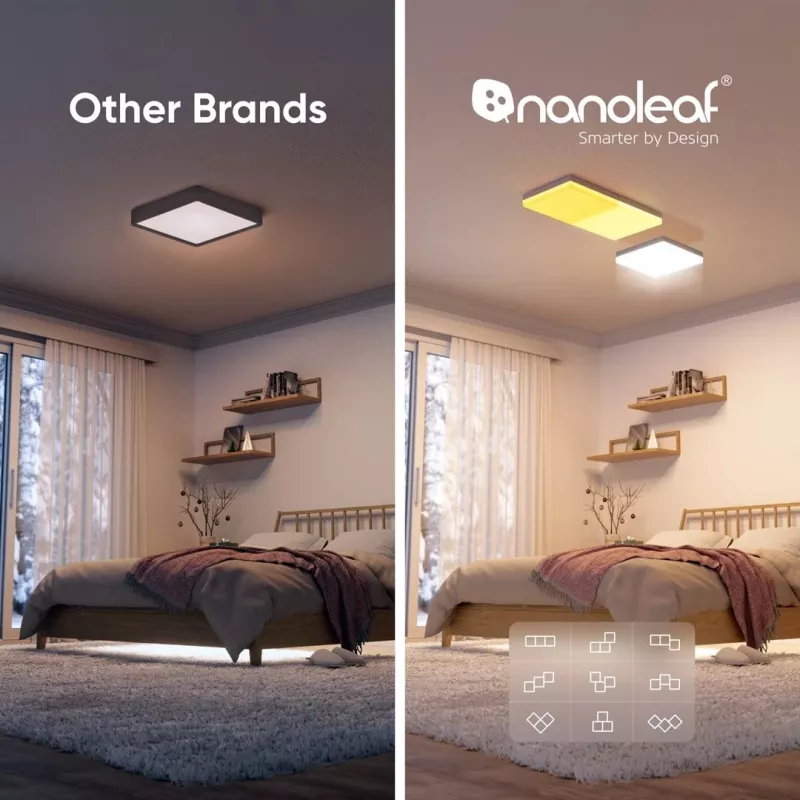 Nanoleaf NF083K02-3SL Iluminação inteligente Lâmpada de teto inteligente Wi-Fi