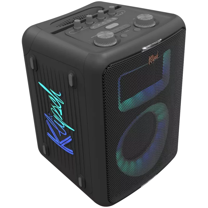 Altifalante de festa KLIPSCH Vegas — com fios e sem fios, woofer 13,3 cm, 49–20000 Hz, 95 dB, alimentado por bateria, preto
