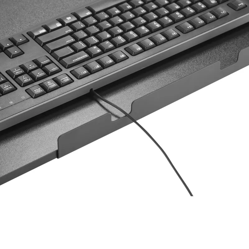 Gaveta para teclado Maclean MC-839 | Gaveta sob a secretária para teclado e rato | Prateleira para teclado com fixação | Solução ergonómica para o posto de trabalho