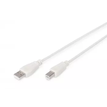 Cabo de ligação USB Assmann, Type-A - B M/M, 3,0 m, compatível com USB 2.0, UL, bege (AK-300102-030-E)