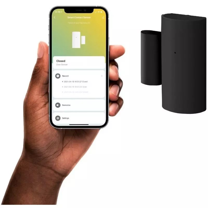 Hombli HBSC-0100 sensor de contacto inteligente Bluetooth, preto