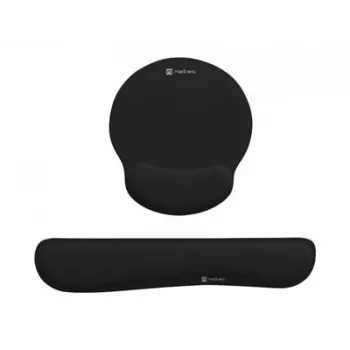Tapete de rato com apoio de pulso Chipmunk conjunto ergonómico 2 em 1 preto