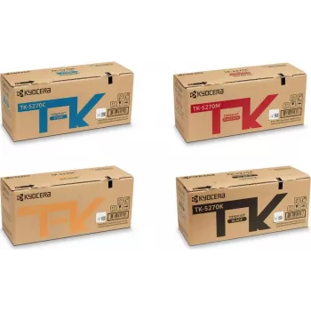 Conjunto de toners Kyocera TK-5270 original 4 cores BK/C/M/Y (MPN: OPTK-5270)