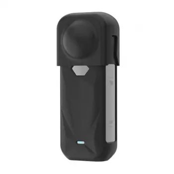 Capa de proteção em silicone PULUZ com tampa da objetiva para Insta360 X5 (preto)