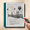 Amazon Kindle Scribe (2024) leitor de e-books 64 GB, 10,2" sem reflexos, Wi-Fi, sem anúncios no ecrã de bloqueio, com Premium Pen, Jade
