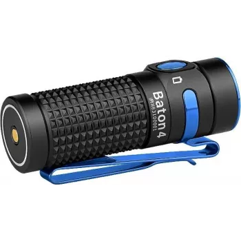 Lanterna olight BATON 4 LED recarregável 1300 lm, feixe 170 m, com estojo
