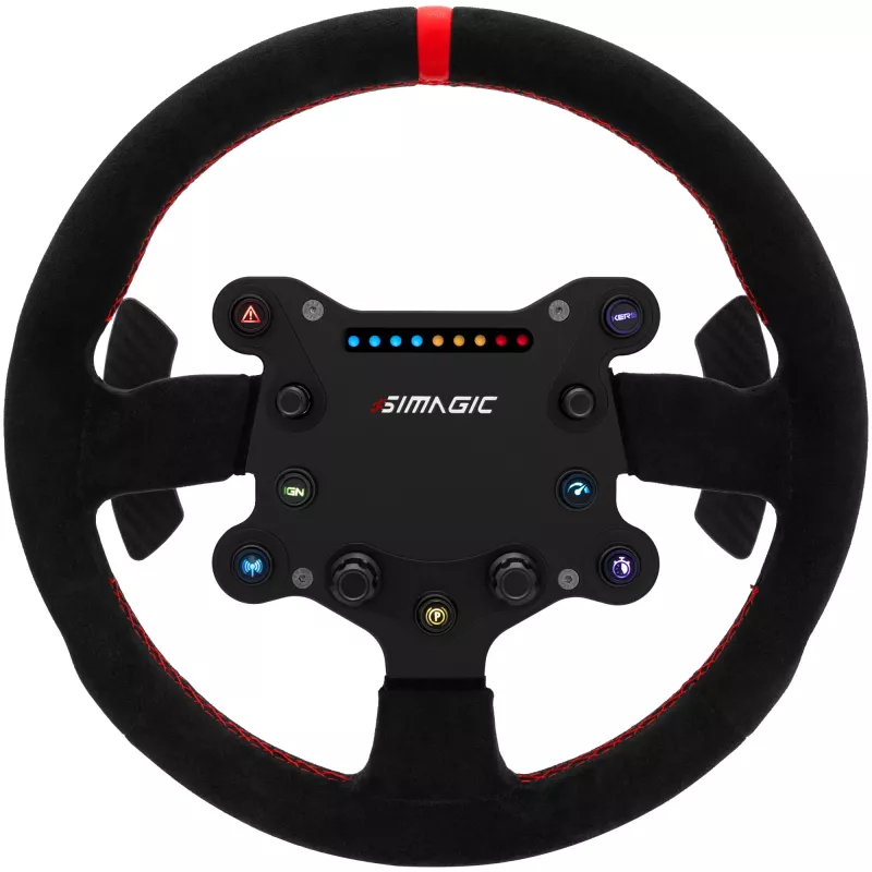 Simagic GTS Alcantara S202 — volante de sim racing revestido a Alcantara, modelo S202
