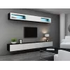 Cama conjunto de armários de sala VIGO 11 preto/branco brilhante