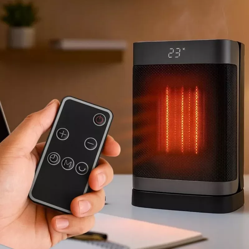 Extralink aquecedor de torre elétrico em cerâmica 1500W LED com telecomando