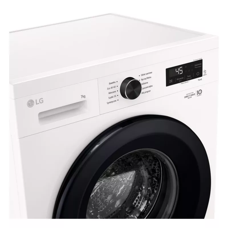 Máquina de lavar roupa LG F2X10S7NWK — carregamento frontal, 600 mm de largura, 540 mm de profundidade, 890 mm de altura, 59 kg de peso líquido