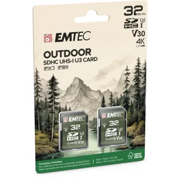 Cartão de memória Emtec 32GB UHS-I U3 V30 Outdoor ECMSD32GHC10ORP