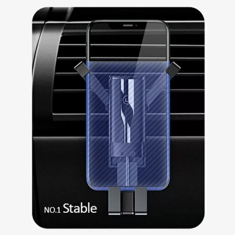 Suporte de telemóvel para automóvel USAMS 4,7-7 polegadas suporte universal para telemóvel no carro suporte por gravidade para smartphone suporte com clipe de ventilação suporte GPS para iPhone Xiaomi Samsung