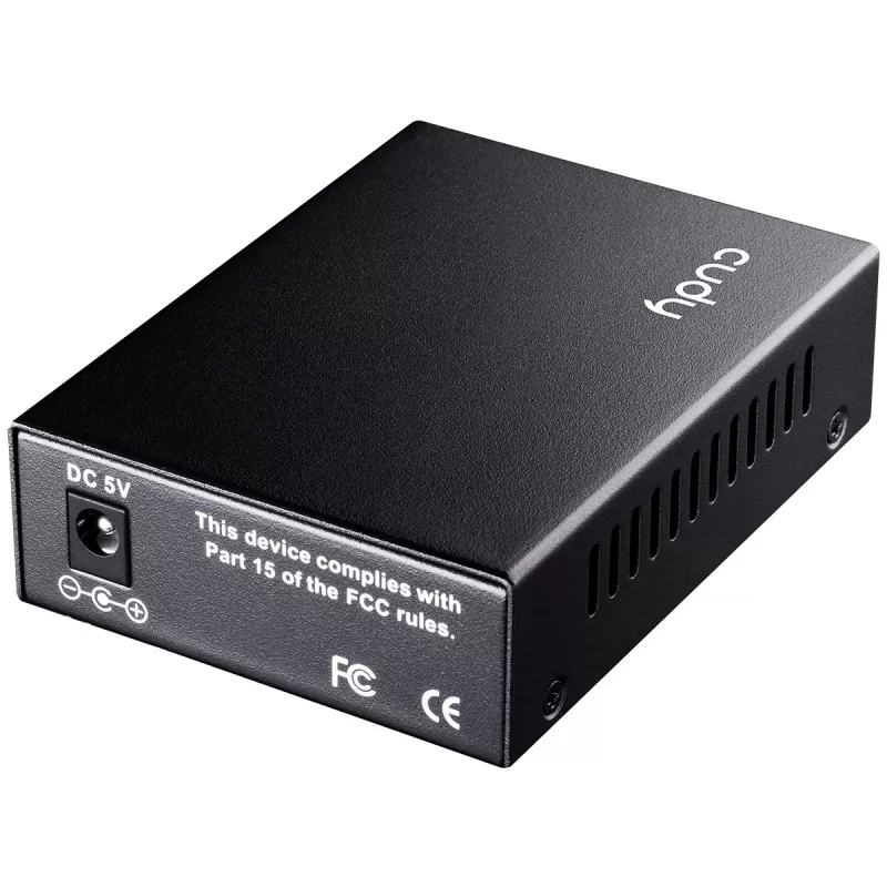 Conversor de rede Cudy MC220 — Gigabit (1000 Mbit/s) monomodo SFP 1310 nm, 1x RJ-45, 1x SFP, preto