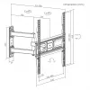 Suporte de parede para TV SBOX PLB-3644-2 para televisores 32–55 polegadas, até 35 kg, VESA 400x400
