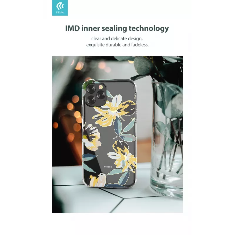 Capa protetora Devia para iPhone 11 Pro Max, amarelo