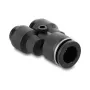 DeLOCK 60753 conector pneumático em Y de 2x8 mm para 1x12 mm com orifício de fixação