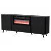 Cómoda Cama Meble Volare 200 x 39 x 75 cm, preto, aglomerado, moldura de 16 mm