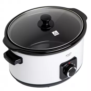 Adler AD 6413r Panela de cozedura lenta, 5,8L, Branco