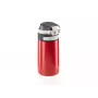 Caneca térmica Leifheit 03245 aço inoxidável 350 ml, parede dupla, à prova de fugas, tampa articulada, preta/vermelha