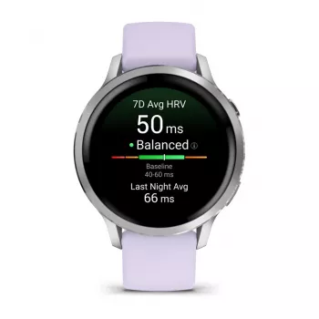 Garmin Venu 4 3,05 cm (1,2 polegadas) AMOLED 41 mm Digital 390 x 390 píxeis Ecrã tátil prateado Wi-Fi GPS (satélite)