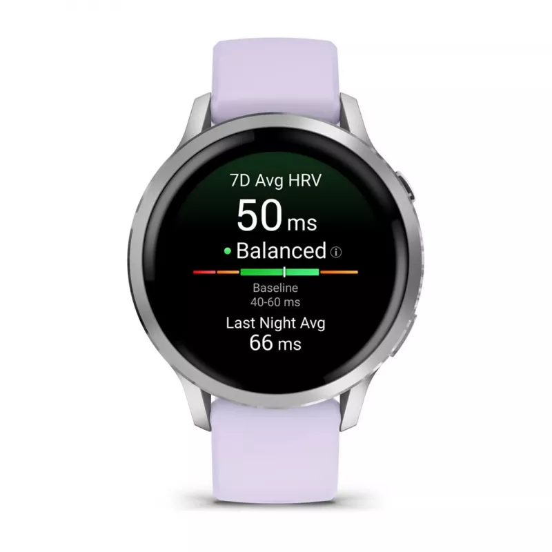 Garmin Venu 4 3,05 cm (1,2 polegadas) AMOLED 41 mm Digital 390 x 390 píxeis Ecrã tátil prateado Wi-Fi GPS (satélite)