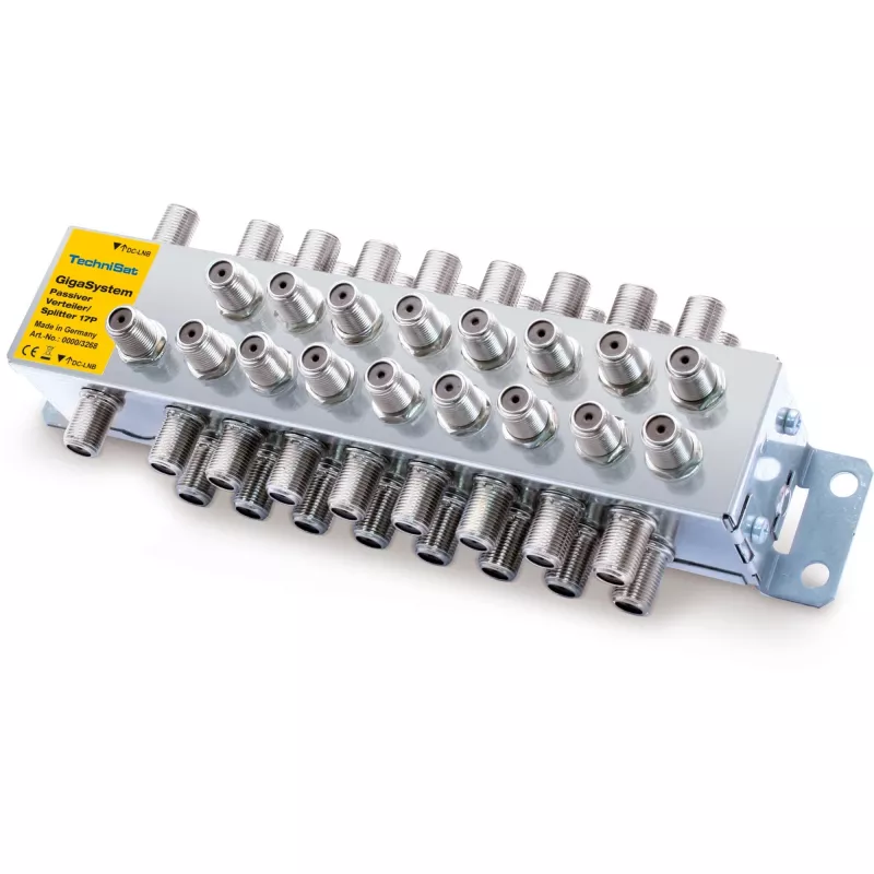 Distribuidor passivo TECHNISAT 17/P prateado – repartidor de sinal passivo para distribuição de TV/SAT