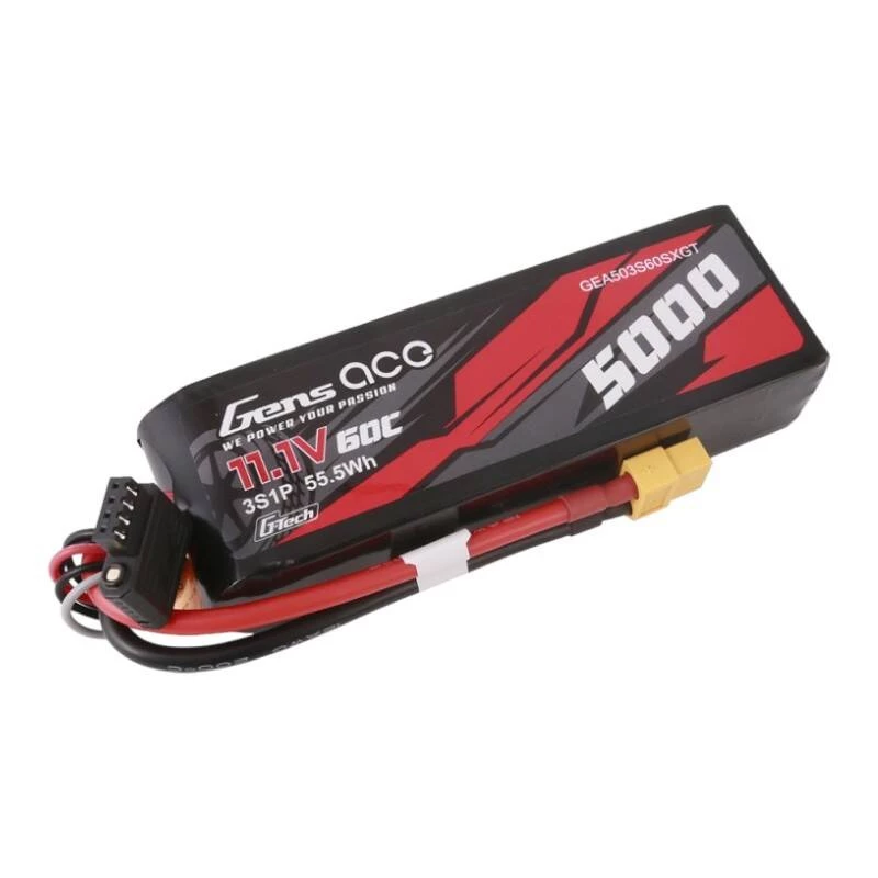 Bateria Gens ace G-Tech 5000mAh 11,1V 60C 3S1P Lipo com ficha XT60