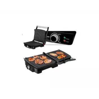 Grelhador de contacto MPM MGR-09M - 2000 W, grelhador de paninis, placa superior ajustável