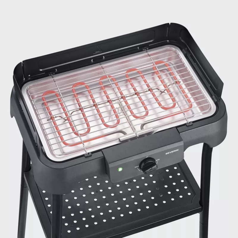 Grelhador elétrico de mesa SEVERIN PG 8594 — 2000 W, grelha retangular, preto