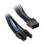 Cabo SilverStone PCI-8 pinos para PCIe-6+2 pinos, 250 mm – preto/azul