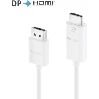 Cabo adaptador PureLink Active DisplayPort 1.2 para HDMI 2.0, 4K60Hz (444), Ficha DisplayPort/Ficha HDMI