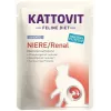 Comida húmida para gatos KATTOVIT Rim/Renal saco 85 g – 12 x 85 g, aves (vaca, frango, pato, peru) para gatos adultos com insuficiência renal