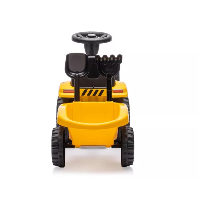 Veículo CAT trator com atrelado amarelo para montar