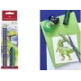 Conjunto de lápis de grafite Faber-Castell Dino HB azul – lápis de madeira HB, corpo azul, conjunto