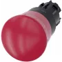 Botão de emergência Siemens, botão cogumelo aro frontal plástico vermelho desbloqueio por rotação SIRIUS ACT 3SU1000-1HB20-0AA0 1 unid. (3SU1000-1HB20-0AA0)