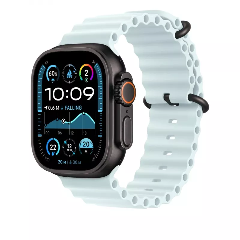 Apple 49mm Ice Azul Ocean pulseira – acabamento em titânio preto