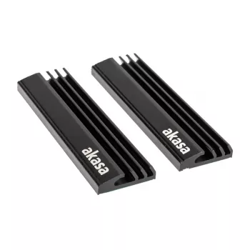 Akasa A-M2HS01-KT02 Dissipador/radiador para SSD de sistema de refrigeração de computador Preto 1 - 2 (A-M2HS01-KT02)