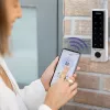 Fechadura de código Qoltec 52448 TITAN com leitor de impressão digital | RFID | BT 4.0 | código | cartão | porta-chaves | campainha | IP68 | EM