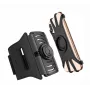 Braçadeira desportiva Tellur A100 para smartphone, preta, ajustável, tamanho universal