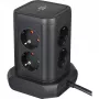 Torre de tomadas Brennenstuhl 1153560010 — 8 tomadas, 2×USB-A, 1×USB-C, preto