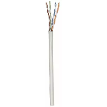 Cabo de rede em rolo Cat5e Intellinet, 24 AWG, fio maciço, 305 m, cinzento, CCA, U/UTP, caixa